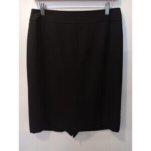 Ann Taylor Black A- Line Corset Lace Up Back w/ Back Pleat Skirt, 8